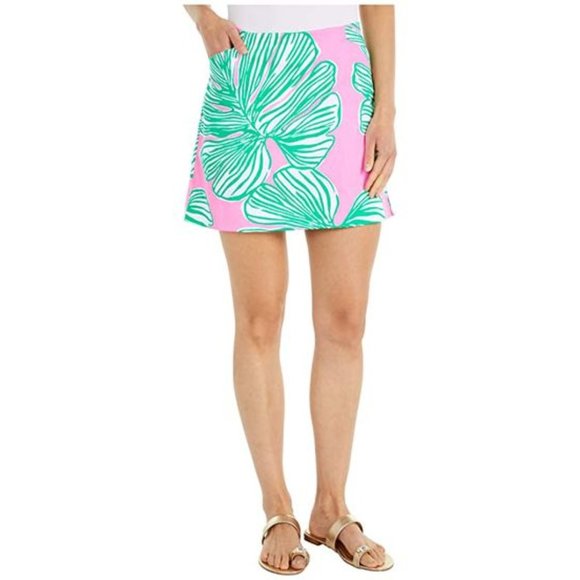 🌸💚Lilly Pulitzer Skort Size XS/0 Marigold Style Who Let the Fronds Out Pattern - Picture 2 of 14